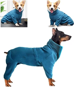 Флісовий комбінезон для собак Derby Blue, M Синій