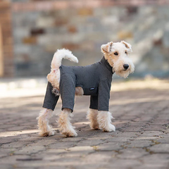 Vpetbr Базовий комбінезон/піжама для собак V.PET.B.R. Dog Jumpsuit CF36 Dark Grey, XL