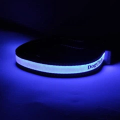 Нейлоновий нашийник для собак, що світиться DogClub Solar LUX L(50-60 см) Blue