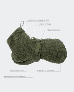 Paika Тепла попона для собак Sherpa Shirt Olive Paikka 45