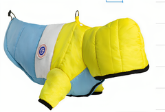 Куртка для собак та котів EcoToys Yellow-Blue S жовто-блакитна A: 26 см B: 41 см C: 26 см 6923