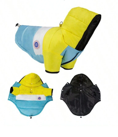 Куртка для собак та котів EcoToys Yellow-Blue S жовто-блакитна A: 26 см B: 41 см C: 26 см 6923