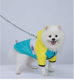 Куртка для собак та котів EcoToys Yellow-Blue S жовто-блакитна A: 26 см B: 41 см C: 26 см 6923