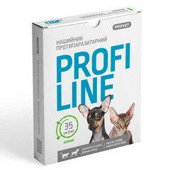 Нашийник для котів і собак Provet Profiline зелений від бліх та кліщів 35 см (MLZ11128)