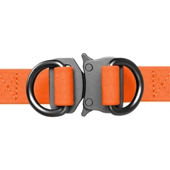 Collar Шлея для собак водостійкий WAUDOG, з QR-паспортом, XS, Ш 15 мм, Д 30-39 см оранжевий
