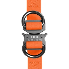 Collar Шлея для собак водостійкий WAUDOG, з QR-паспортом, XS, Ш 15 мм, Д 30-39 см оранжевий