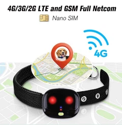 GPS трекер для котів і собак Reachfar 4G мини з нашийником, підсвіткою, електронною огорожею, без підписки