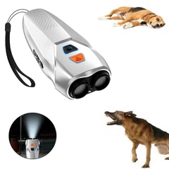 Професійний ультразвуковий Dog Repeller для відлякування та дресирування собак з ліхтариком з акумулятором Ultrasonic PU7O