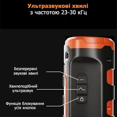 Без бренду Ультразвуковий відлякувач собак з акумулятором B30 Black (17657)