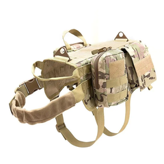 Тактична шлейка-жилет Derby Heavy Duty для собак із сумками для дресирування M Камуфляж