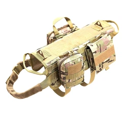 Тактична шлейка-жилет Derby Heavy Duty для собак із сумками для дресирування M Камуфляж