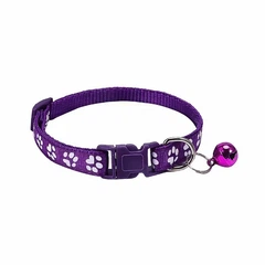 Нашийник для котів Pet Style "Лапка" 19-33 см Фіолетовий