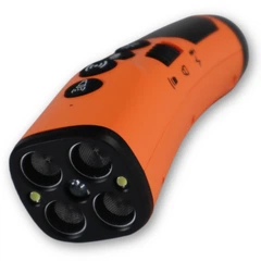 Ultrasonic Ультразвуковий відлякувач собак D02 потужний професійний / 4 ядра / 3xLED / дальність до 20 м / USВ-зарядка / для відлякування дресирування тренування та захисту від нападу