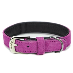 Замшевий нашийник для собак Velours Collar Nobby S: 17-19 мм, Д 37 см, ОШ 30-35 см Рожевий