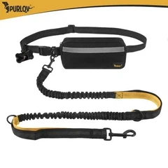 Поясний повідок для собаки Purlov 24689 до 50 кг, 2 м, з амортизатором, hands-free повідець для бігу та прогулянок