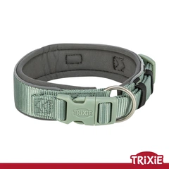 Нашийник для собак Trixie 1995634 Premium екстраширокий S–M 33–42 см 35 мм блакитно-сірий (TX-1995634) 4053032677562