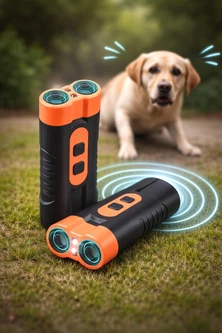 Без бренду Потужний відлякувач Anti Dog Bark антилай із ліхтариком Type-C / Портативний ультразвуковий відлякувач собак G6648