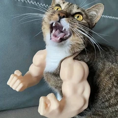 Без бренда Аксесуар Для Кота Cat Biceps 3D Білий 15 См 3Д Друк