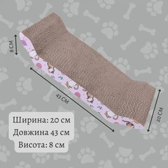 Еко кігтеточка (дряпка) лежанка для котів з м'ятою Meow Meow 20х8х43 см (DR00001)