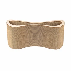 Кігтеточка з картону з дерев'яним фасадом Cat Joy Loft Beige Wood 70х22х29 см
