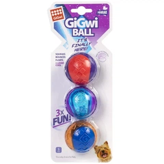 Іграшка для собак GiGwi Ball Три м'ячі з пищалкою, гума, 5 см (2323)