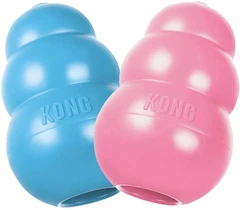 Міцна гумова іграшка для цуценят KONG Puppy, Medium, pink