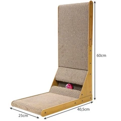 Кутова кігтеточка для котів Purlov 22008 з м'ячиком (2в1)