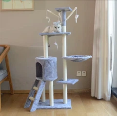 Ігровий комплекс-дряпка для котів CAT IN BOX SkyTower 139 - коричневий