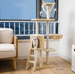 Ігровий комплекс-дряпка для котів CAT IN BOX SkyTower 139 - коричневий