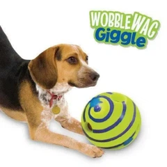 М'яч, що стрибає і хіхікає, для собак Wobble Wag Giggle PlayDog 11 см