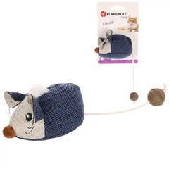 М'яка іграшка для котів Flamingo Jeany Mouse з котячою м'ятою, 20 см, текстиль та плюш, інтерактивна