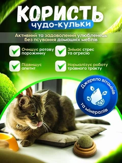 Без бренду Котяча м'ята іграшка кулька для котів з кріпленням та кришкою
