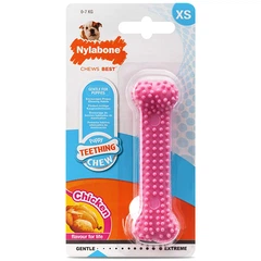 Жувальна іграшка кістка для цуценят, смак курки Nylabone Puppy Chew Dental Bone (83238)