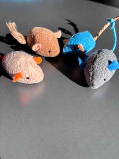 Без бренду Іграшка мишка з котячою мятою для котів (текстильна, кольорова)