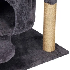 Кігтеточка для кота Springos PA1036 з іграшкою 5-рівнева 87 см Графітова (5907719457581)