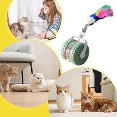 Без бренду Інтерактивна іграшка для кішок Interactive Pet Ball з лазером USB, автоматичний м'ячик із датчиками