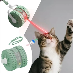 Без бренду Інтерактивна іграшка для кішок Interactive Pet Ball з лазером USB, автоматичний м'ячик із датчиками