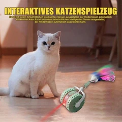 Без бренду Інтерактивна іграшка для кішок Interactive Pet Ball з лазером USB, автоматичний м'ячик із датчиками
