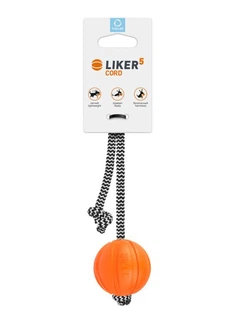 Іграшка для собак Liker Cord М'ячик з мотузкою 5 см