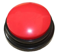 Без бренду Звукова кнопка для собак та котів Pet Button з голосовою командою Червоний 9×4.5 см