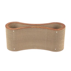 Когтеточка з картона вісімка Cat Joy Avangard Brown 59х18х25 см