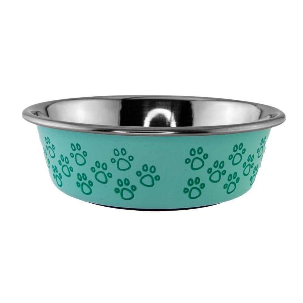 Миска металева ArjanImpex Animal Paw Print 02 270 мл - зелений
