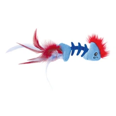 Іграшка для котів Petstages Feather Fish Bone Cat Toy Рибка з пір'ям, блакитна
