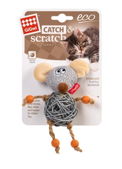 Іграшка для котів GiGwi Catch&Scratch Миша зі дзвіночком 8 см