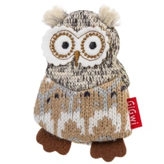 Іграшка для собак GiGwi Plush Сова з пискавкою, текстиль, 10 см (75036)