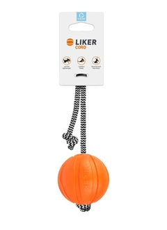 Іграшка для собак Liker Cord М'ячик з мотузкою 7 см