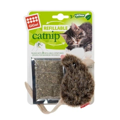 Іграшка для котів GiGwi Refillable Catnip Мишка з котячою м'ятою/котячою м'ятою 10 см (25881015)