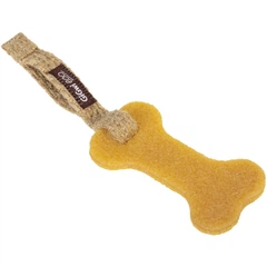 Іграшка для собак GiGwi Gum Gum Гумова кістка мала, екогума, текстиль, 24 см (2302)