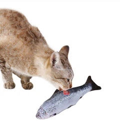 Без бренда Риба іграшка для кота плюшева 3D Форель CatNip з котячою м'ятою 30 см