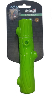 Игрушка AnimAll GrizZzly хрустящая палочка зелёная 16х3.5см